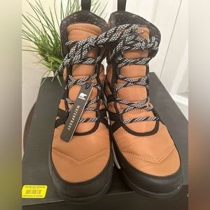 Sorel Women's Whitney II Short Lace WP Snow Boots Waterproof Brown Elk 10 NIB